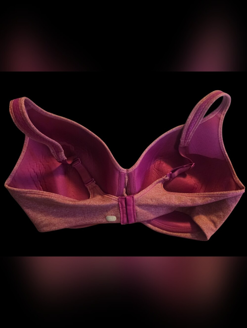 Bali Women's Active Classic Coverage Bra Style6567 Size 42 D EUC Fuchsia Heather - Picture 2 of 6